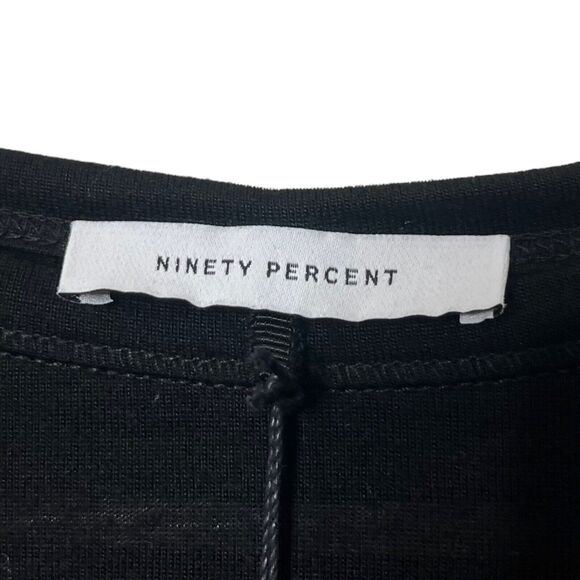 Ninety Percent NWT Hyachinth Midi Dress Women’s Small Black Ruched Long Sleeve - Picture 9 of 12